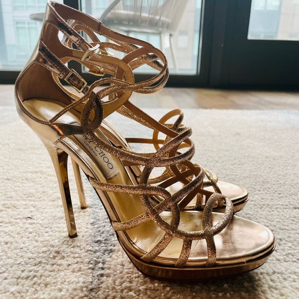 Jimmy Choo Gold Heels